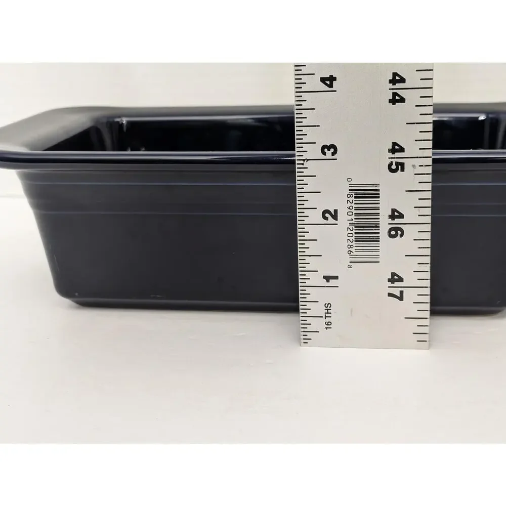 Vintage Fiesta Cobalt Blue Ceramic Loaf Pan Baker 1.4 Quart Retired